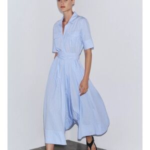 NWT pink striped Zara dress XS